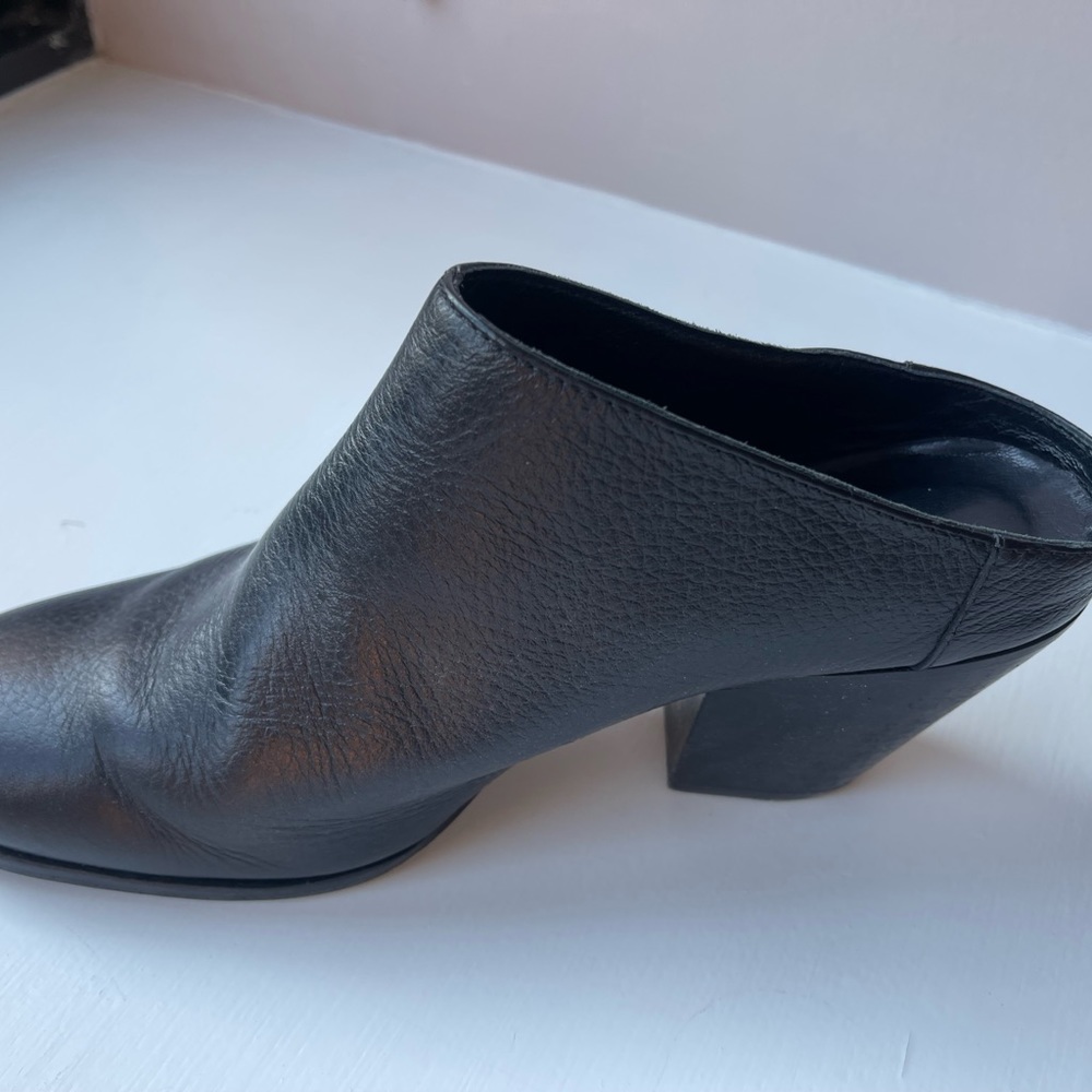 Rachel Comey Black Leather Block Heel Mules - Picture 10 of 10